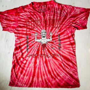 Lootcrate Rick & Morty Floaty Bloody Man Tie Dye Lootwear Red T-Shirt Size 3XL